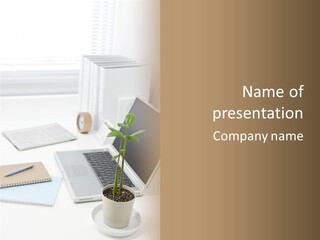 Office Desk PowerPoint Template