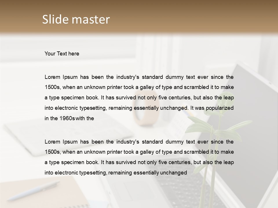 Office Desk PowerPoint Template