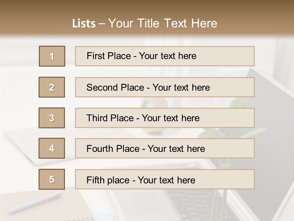 Office Desk PowerPoint Template