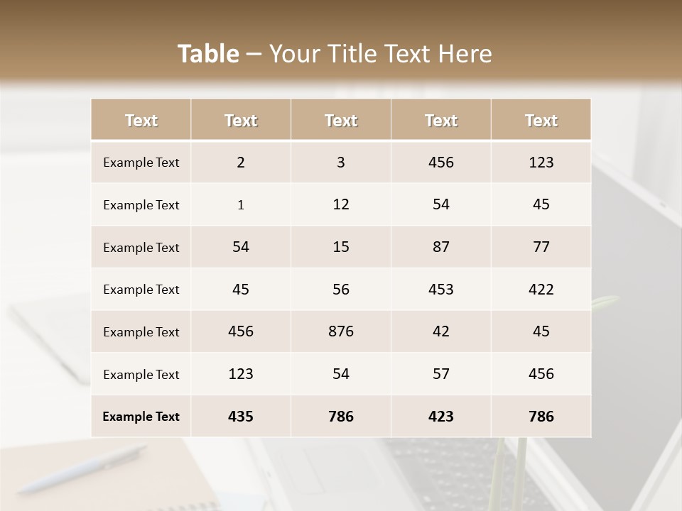 Office Desk PowerPoint Template