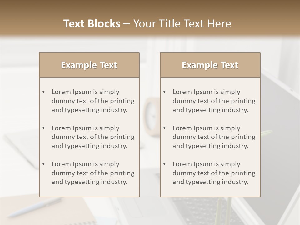 Office Desk PowerPoint Template