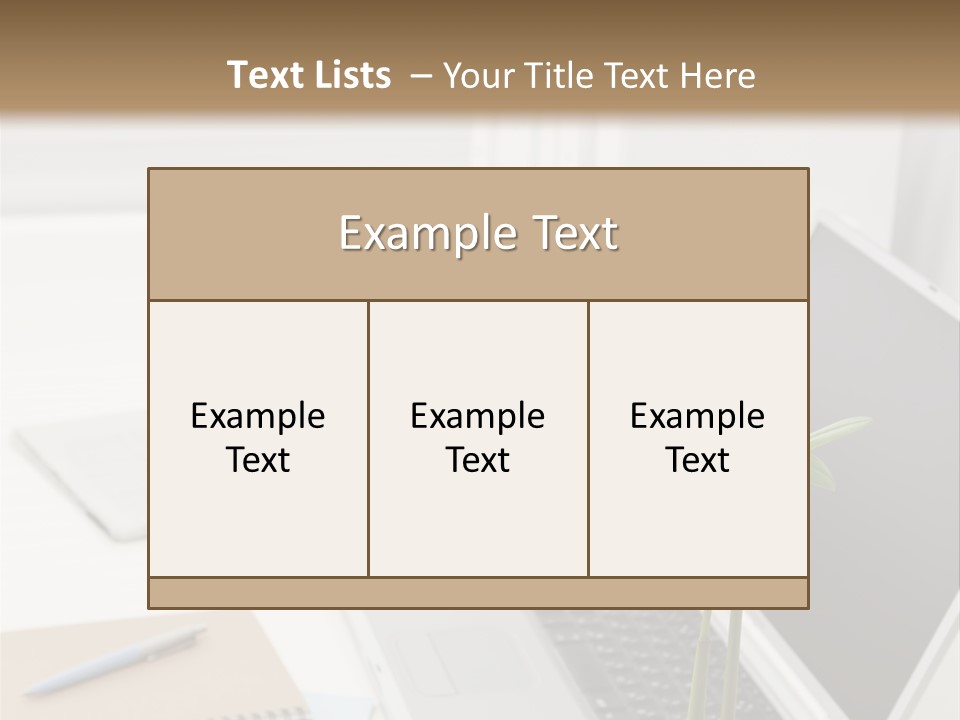 Office Desk PowerPoint Template