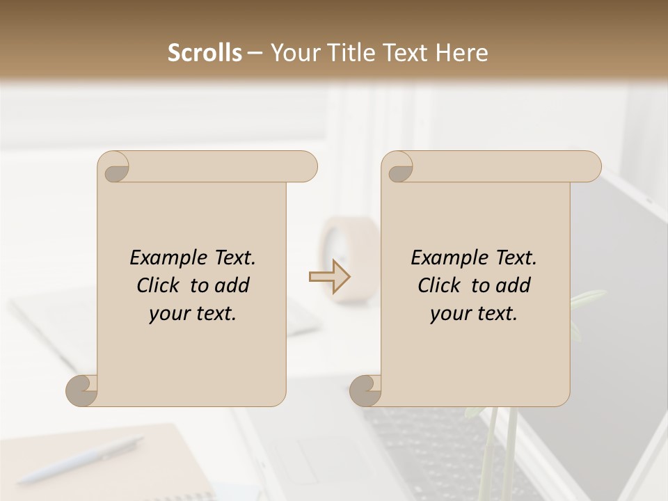 Office Desk PowerPoint Template