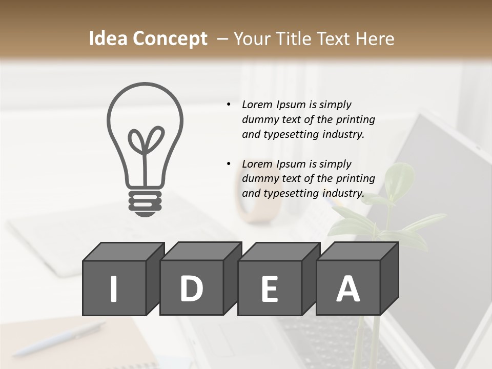 Office Desk PowerPoint Template