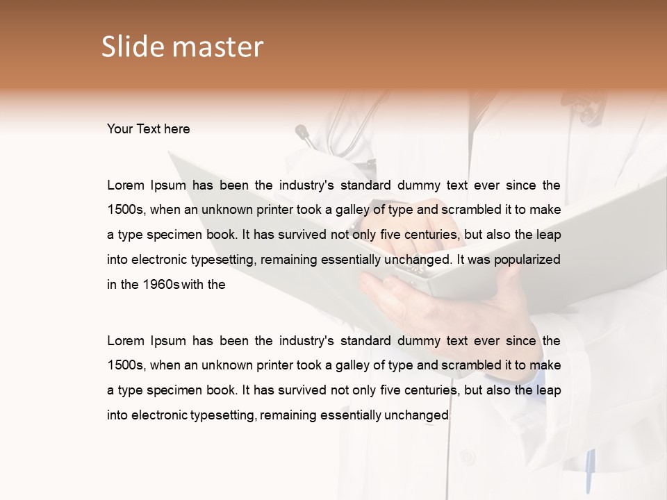 Smiling Medical Doctor With Stethoscope. Isolated Over White Background PowerPoint Template