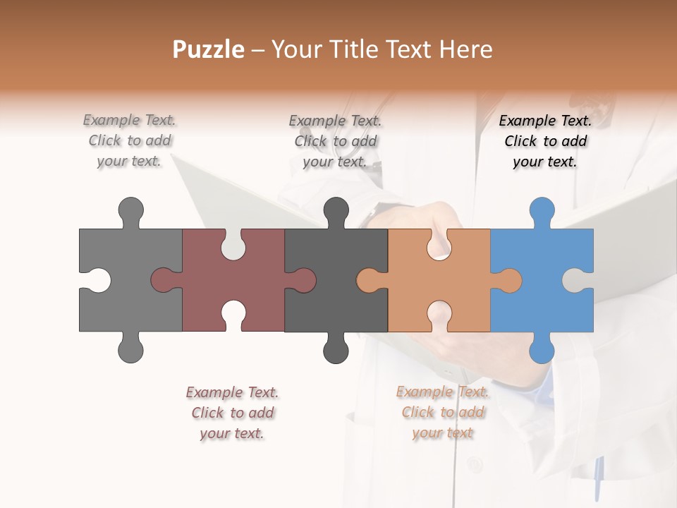 Smiling Medical Doctor With Stethoscope. Isolated Over White Background PowerPoint Template