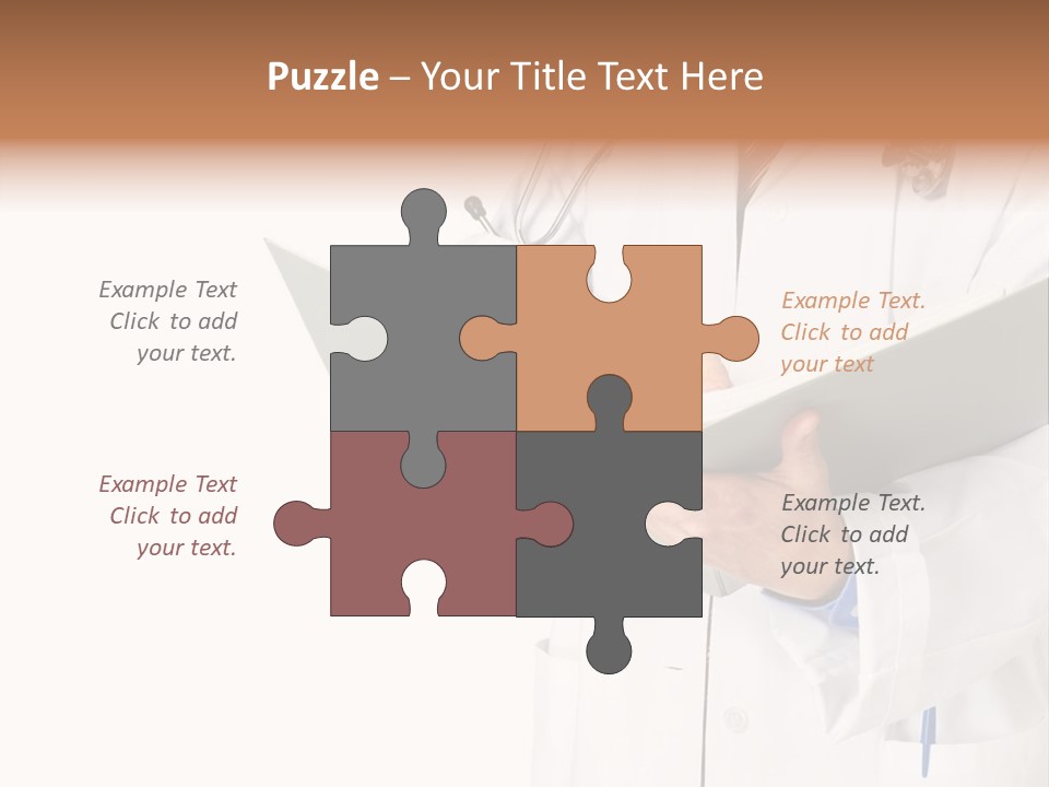 Smiling Medical Doctor With Stethoscope. Isolated Over White Background PowerPoint Template