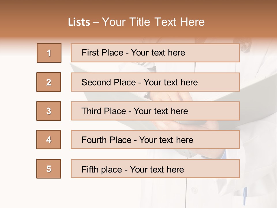 Smiling Medical Doctor With Stethoscope. Isolated Over White Background PowerPoint Template