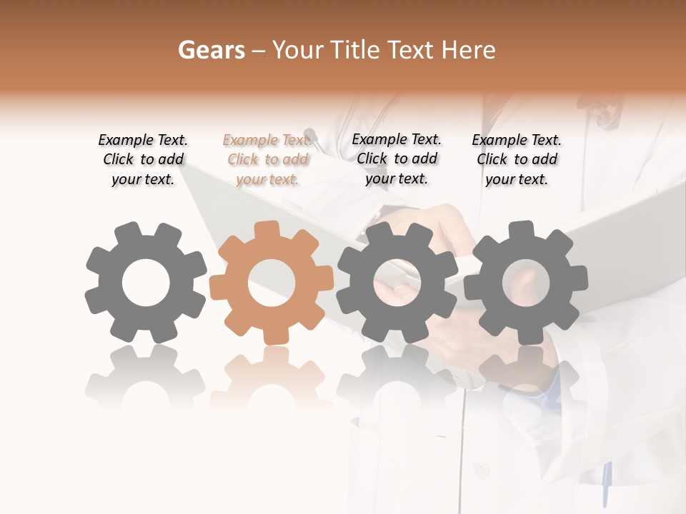 Smiling Medical Doctor With Stethoscope. Isolated Over White Background PowerPoint Template