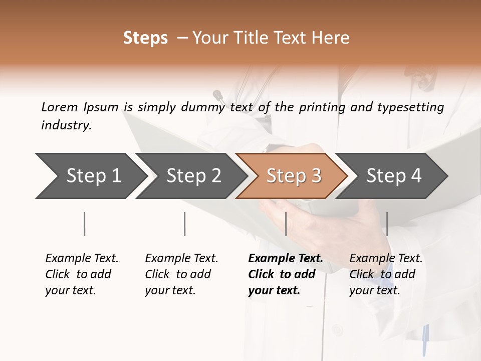 Smiling Medical Doctor With Stethoscope. Isolated Over White Background PowerPoint Template