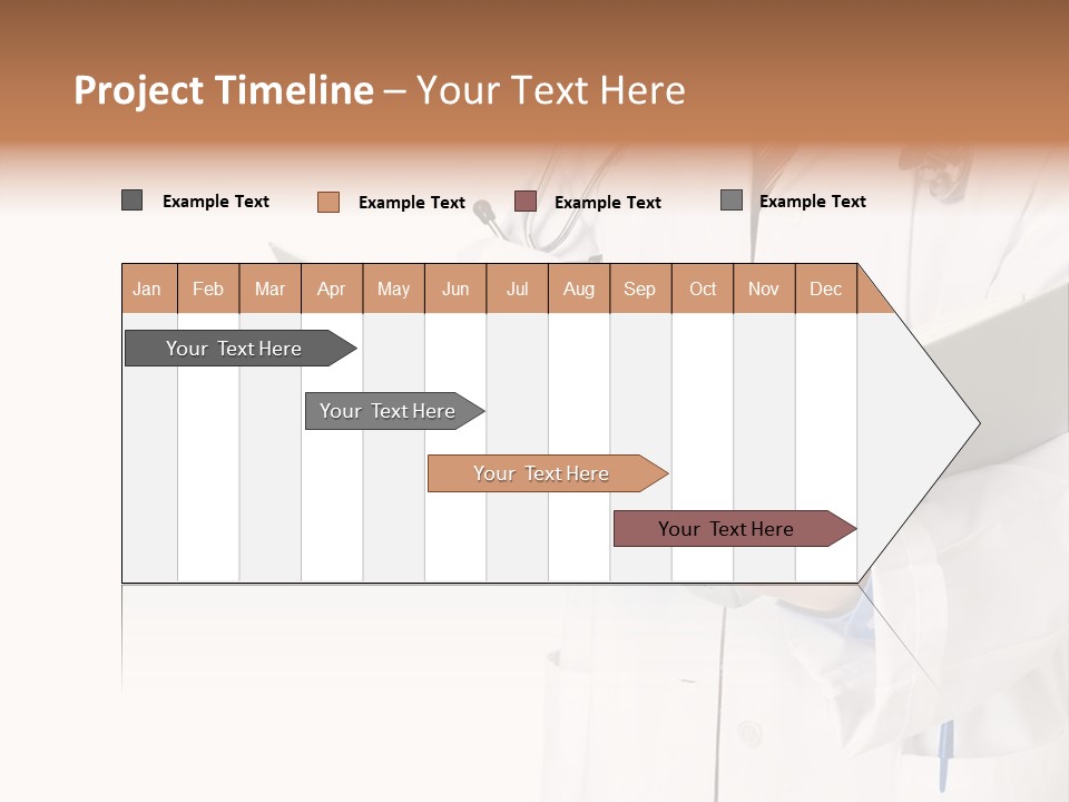 Smiling Medical Doctor With Stethoscope. Isolated Over White Background PowerPoint Template
