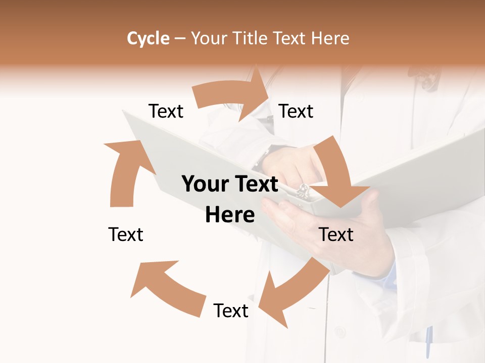 Smiling Medical Doctor With Stethoscope. Isolated Over White Background PowerPoint Template