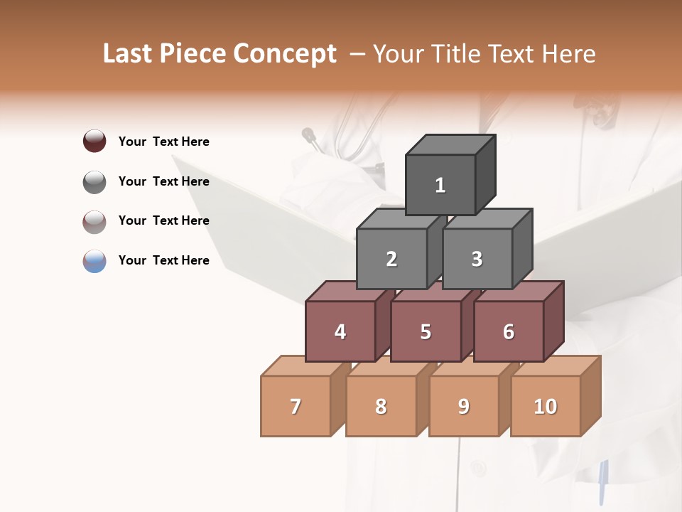 Smiling Medical Doctor With Stethoscope. Isolated Over White Background PowerPoint Template