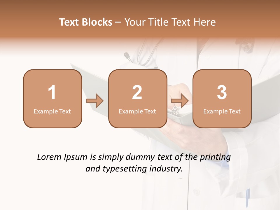 Smiling Medical Doctor With Stethoscope. Isolated Over White Background PowerPoint Template
