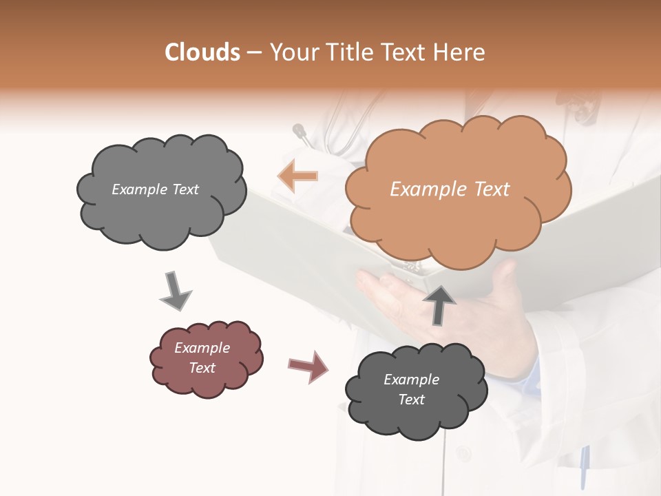 Smiling Medical Doctor With Stethoscope. Isolated Over White Background PowerPoint Template