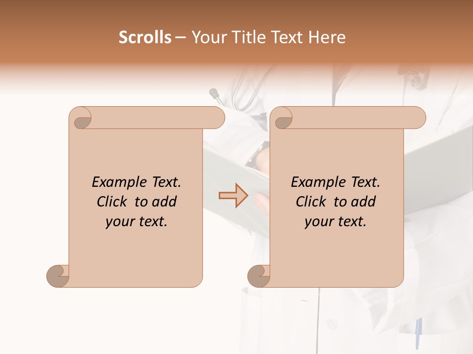 Smiling Medical Doctor With Stethoscope. Isolated Over White Background PowerPoint Template