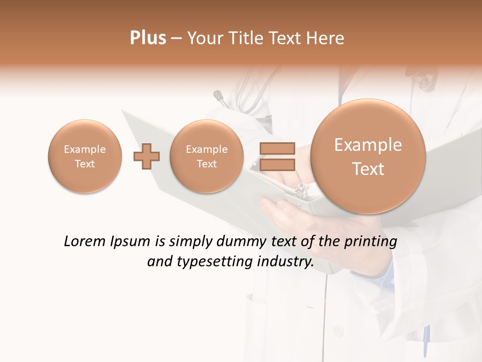 Smiling Medical Doctor With Stethoscope. Isolated Over White Background PowerPoint Template