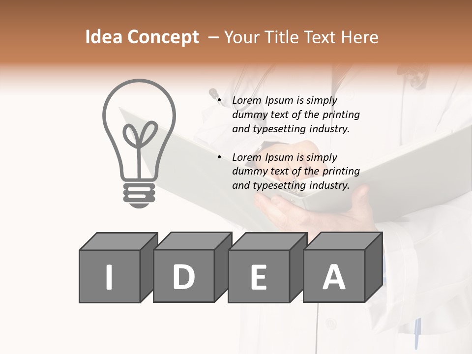 Smiling Medical Doctor With Stethoscope. Isolated Over White Background PowerPoint Template