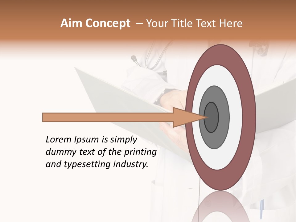 Smiling Medical Doctor With Stethoscope. Isolated Over White Background PowerPoint Template