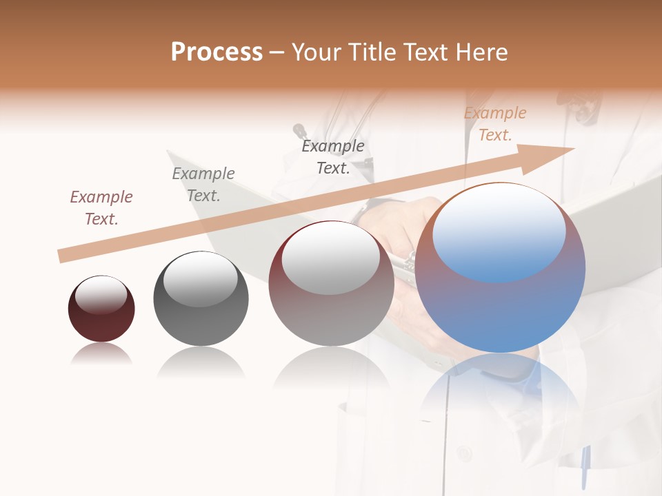 Smiling Medical Doctor With Stethoscope. Isolated Over White Background PowerPoint Template