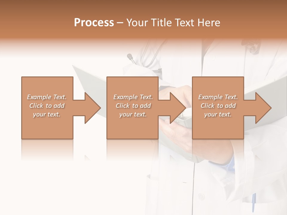 Smiling Medical Doctor With Stethoscope. Isolated Over White Background PowerPoint Template