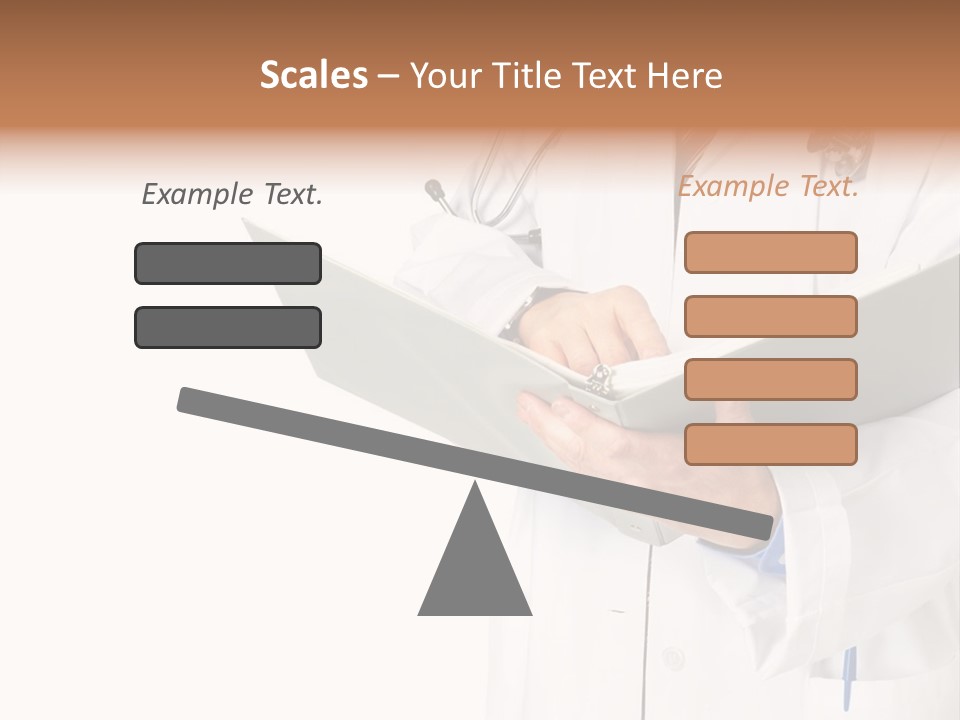 Smiling Medical Doctor With Stethoscope. Isolated Over White Background PowerPoint Template