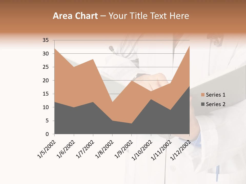 Smiling Medical Doctor With Stethoscope. Isolated Over White Background PowerPoint Template