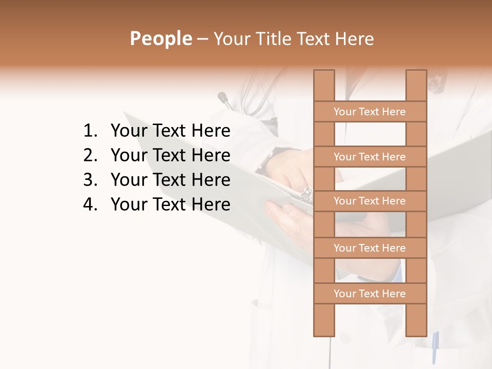 Smiling Medical Doctor With Stethoscope. Isolated Over White Background PowerPoint Template