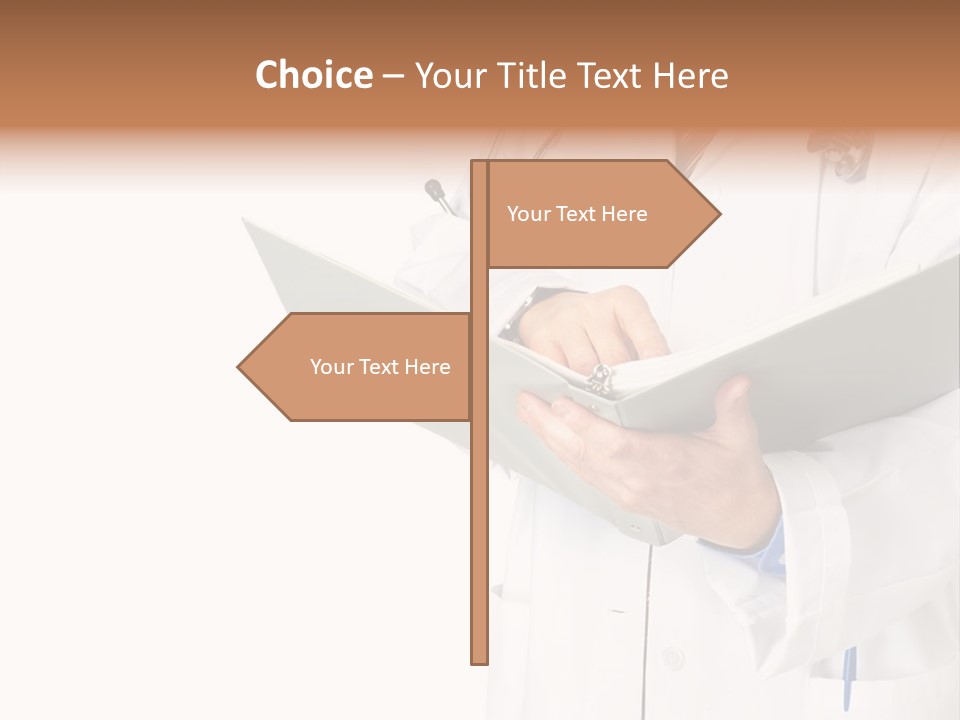 Smiling Medical Doctor With Stethoscope. Isolated Over White Background PowerPoint Template