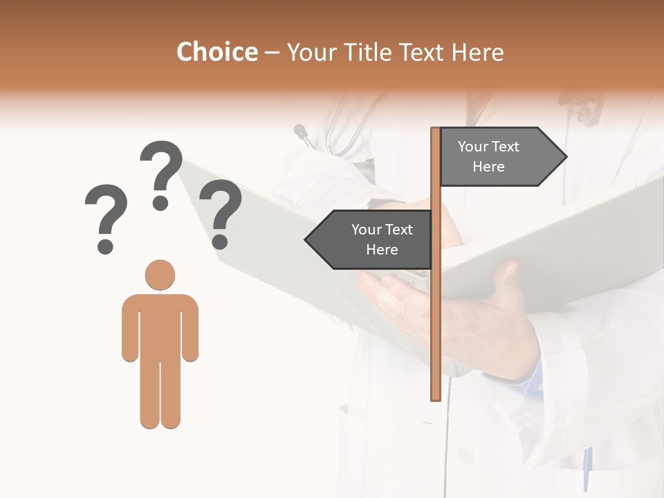 Smiling Medical Doctor With Stethoscope. Isolated Over White Background PowerPoint Template