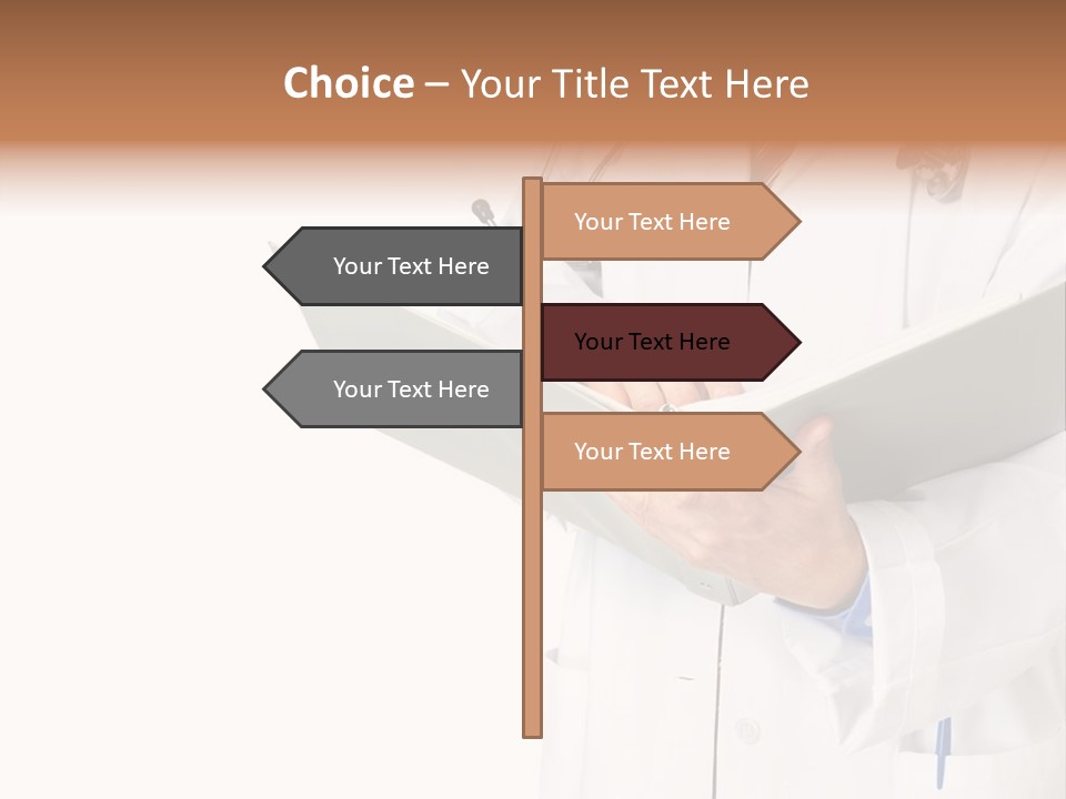 Smiling Medical Doctor With Stethoscope. Isolated Over White Background PowerPoint Template
