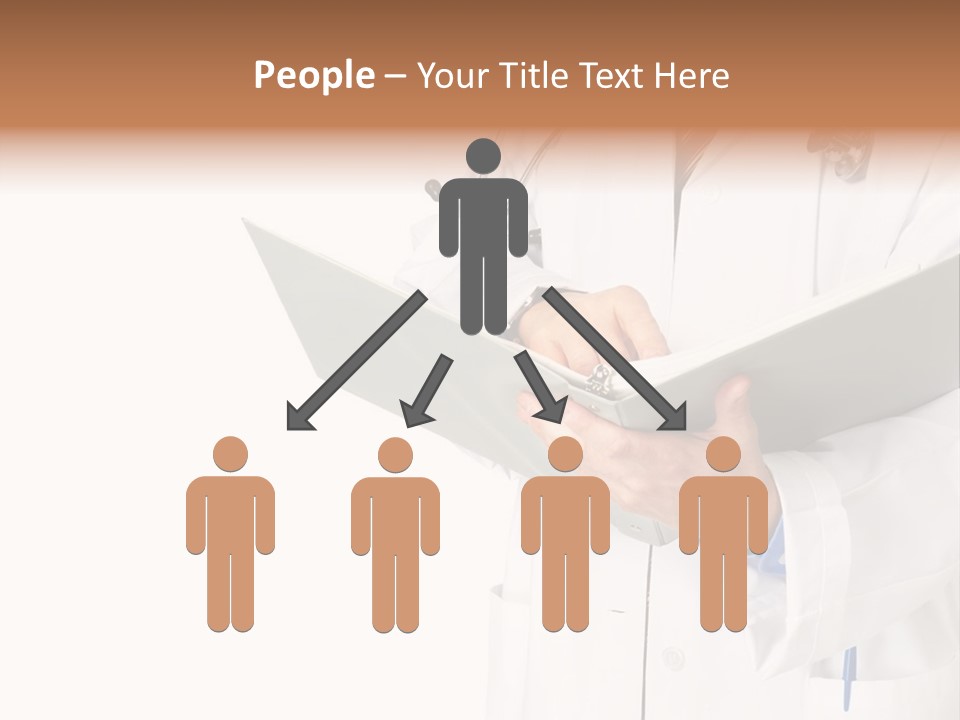 Smiling Medical Doctor With Stethoscope. Isolated Over White Background PowerPoint Template