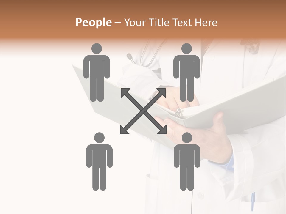 Smiling Medical Doctor With Stethoscope. Isolated Over White Background PowerPoint Template