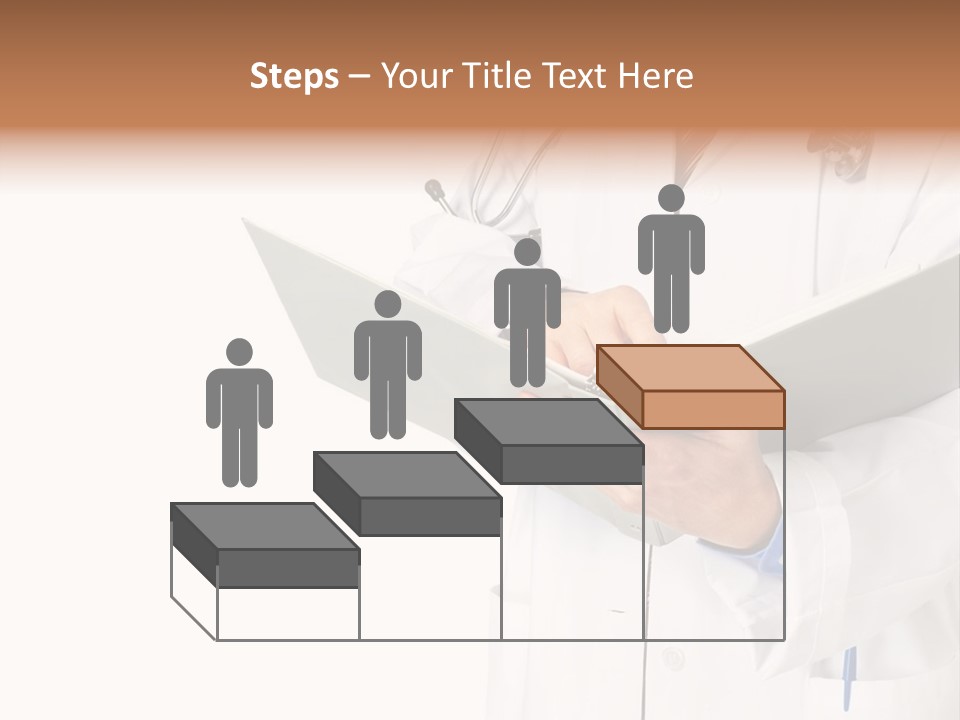 Smiling Medical Doctor With Stethoscope. Isolated Over White Background PowerPoint Template