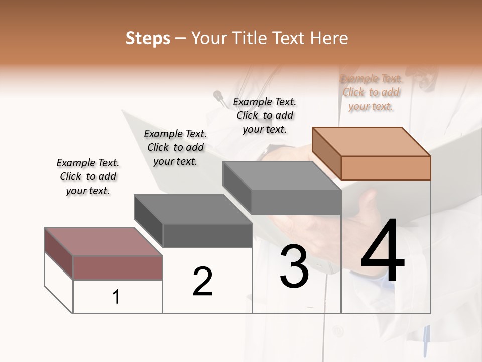 Smiling Medical Doctor With Stethoscope. Isolated Over White Background PowerPoint Template