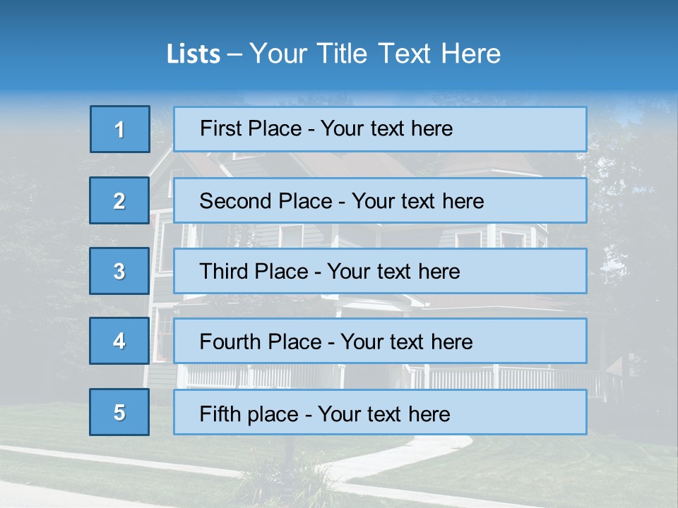 New Two Story Victorian Residential Home With Vinyl Or Board Siding On The Facade Styled After An Old-Fashioned Historical House With Bay Windows, Gingerbread And A Turret. PowerPoint Template