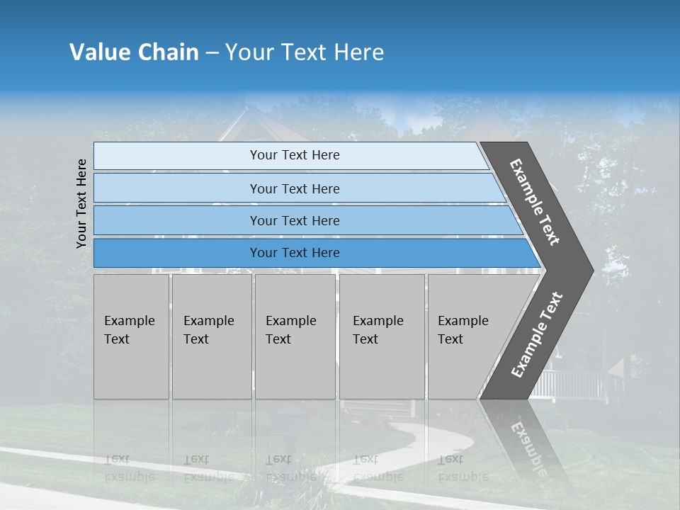 New Two Story Victorian Residential Home With Vinyl Or Board Siding On The Facade Styled After An Old-Fashioned Historical House With Bay Windows, Gingerbread And A Turret. PowerPoint Template