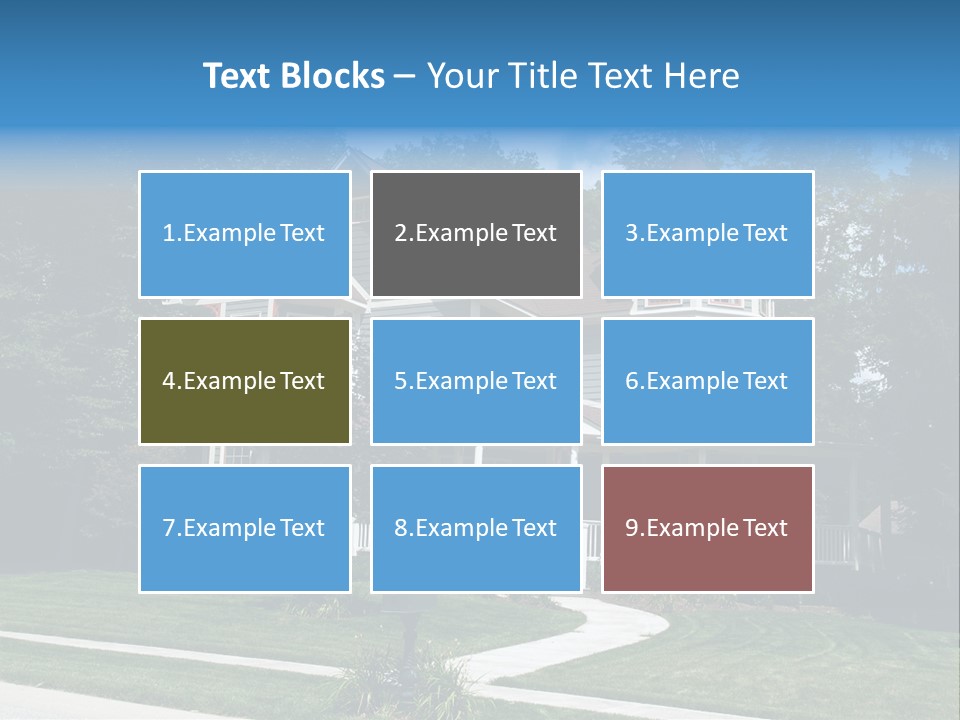 New Two Story Victorian Residential Home With Vinyl Or Board Siding On The Facade Styled After An Old-Fashioned Historical House With Bay Windows, Gingerbread And A Turret. PowerPoint Template