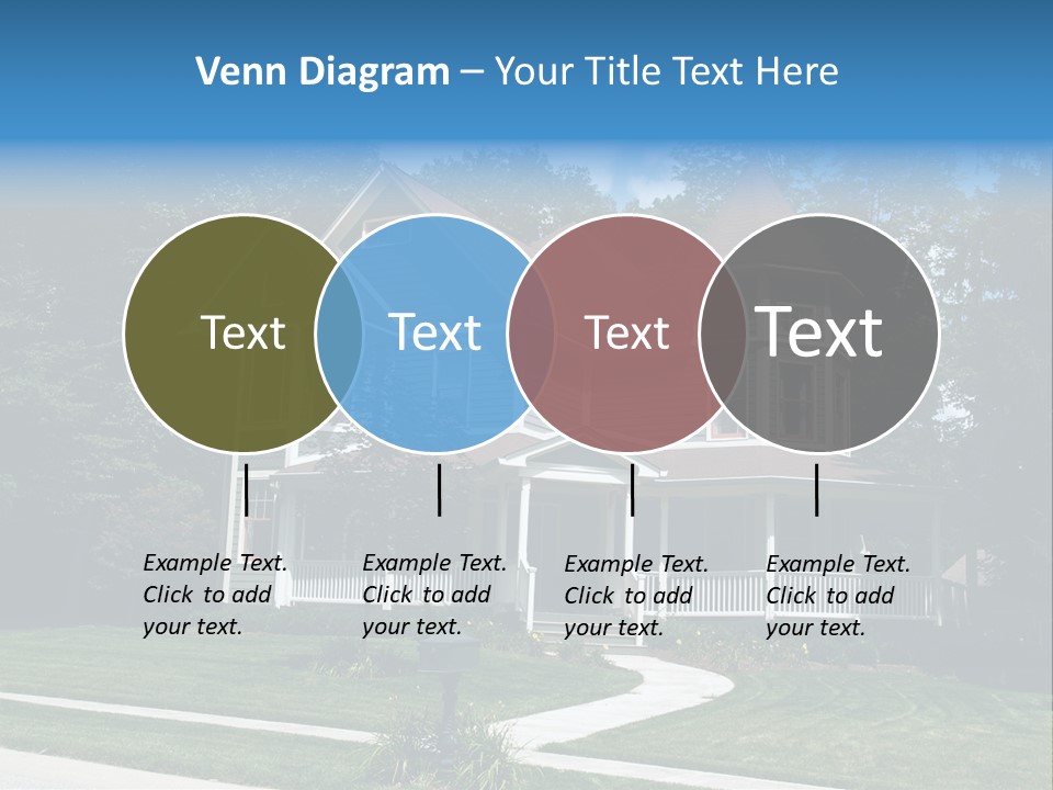 New Two Story Victorian Residential Home With Vinyl Or Board Siding On The Facade Styled After An Old-Fashioned Historical House With Bay Windows, Gingerbread And A Turret. PowerPoint Template