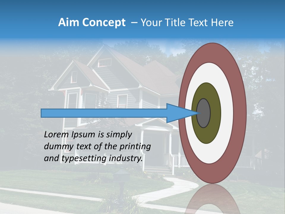 New Two Story Victorian Residential Home With Vinyl Or Board Siding On The Facade Styled After An Old-Fashioned Historical House With Bay Windows, Gingerbread And A Turret. PowerPoint Template