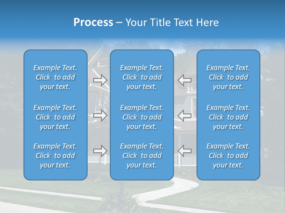 New Two Story Victorian Residential Home With Vinyl Or Board Siding On The Facade Styled After An Old-Fashioned Historical House With Bay Windows, Gingerbread And A Turret. PowerPoint Template