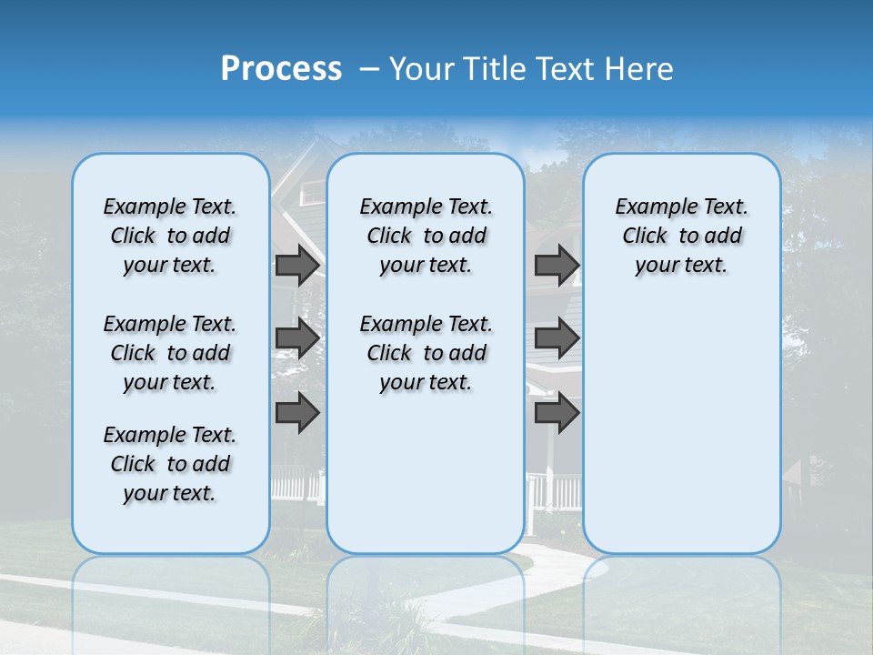 New Two Story Victorian Residential Home With Vinyl Or Board Siding On The Facade Styled After An Old-Fashioned Historical House With Bay Windows, Gingerbread And A Turret. PowerPoint Template