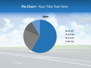 Van On Road And Perfect Summer Day PowerPoint Template