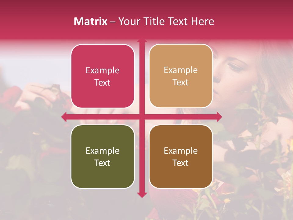 Gardening - Woman Doing Garden Work Cutting The Roses At Beautifully Sunny Day PowerPoint Template