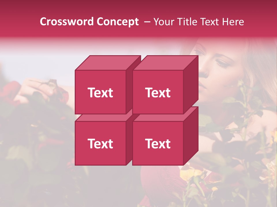 Gardening - Woman Doing Garden Work Cutting The Roses At Beautifully Sunny Day PowerPoint Template