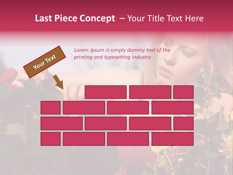 Gardening - Woman Doing Garden Work Cutting The Roses At Beautifully Sunny Day PowerPoint Template