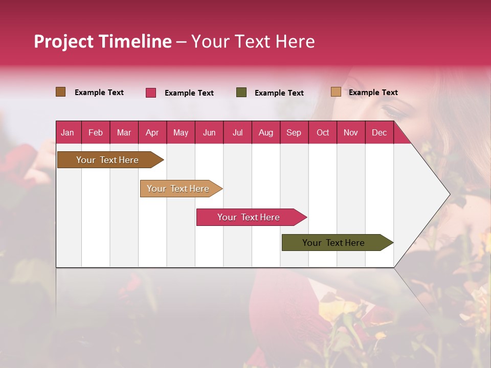 Gardening - Woman Doing Garden Work Cutting The Roses At Beautifully Sunny Day PowerPoint Template
