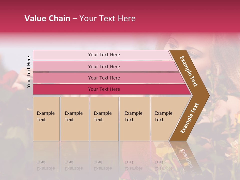 Gardening - Woman Doing Garden Work Cutting The Roses At Beautifully Sunny Day PowerPoint Template