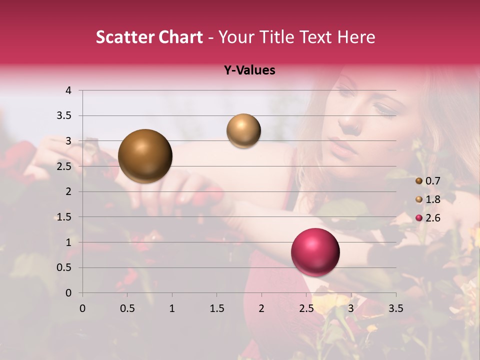 Gardening - Woman Doing Garden Work Cutting The Roses At Beautifully Sunny Day PowerPoint Template