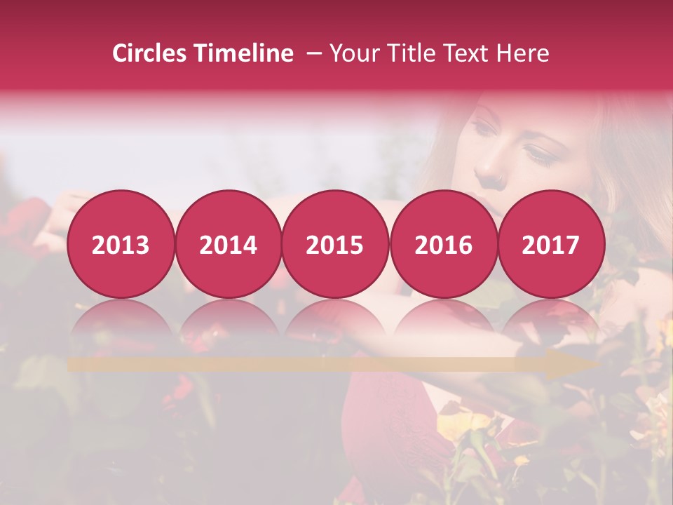 Gardening - Woman Doing Garden Work Cutting The Roses At Beautifully Sunny Day PowerPoint Template